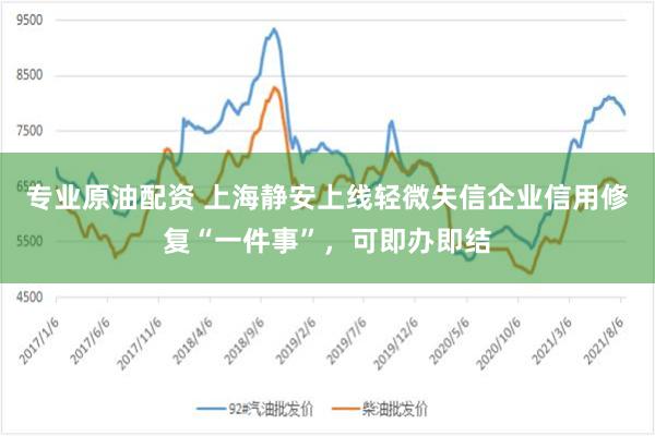 专业原油配资 上海静安上线轻微失信企业信用修复“一件事”，可即办即结