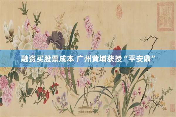 融资买股票成本 广州黄埔获授“平安鼎”