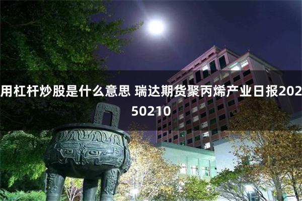 用杠杆炒股是什么意思 瑞达期货聚丙烯产业日报20250210